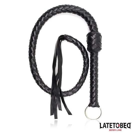 Latigo Trenzado Negro 116cm