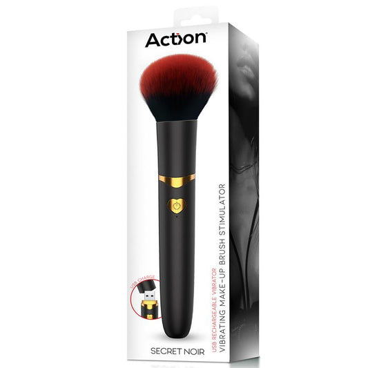 Secret Noir Estimulador Brocha de Maquillaje con Vibracion Negro