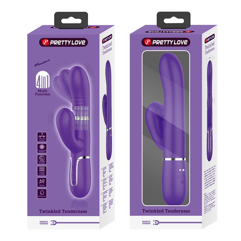 Mariana Vibrador 4 en 1 Silicona Morado
