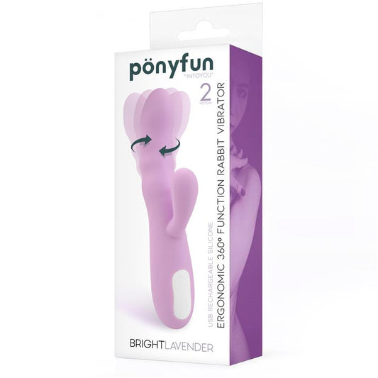 Brightlavender Vibrador y Rotador Doble Motor 360º USB Silicona
