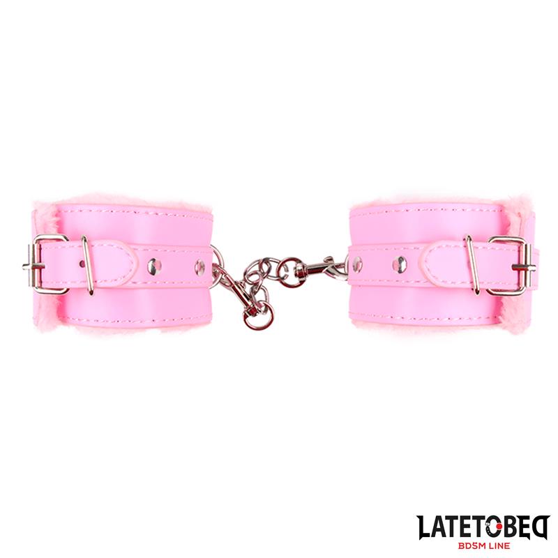 Esposas para Tobillos con Pelo Rosa