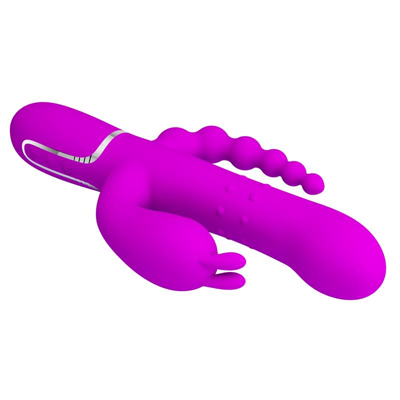 Cammy 4 in 1 Vibrador con Bolas Rotadoras y Cadena Anal
