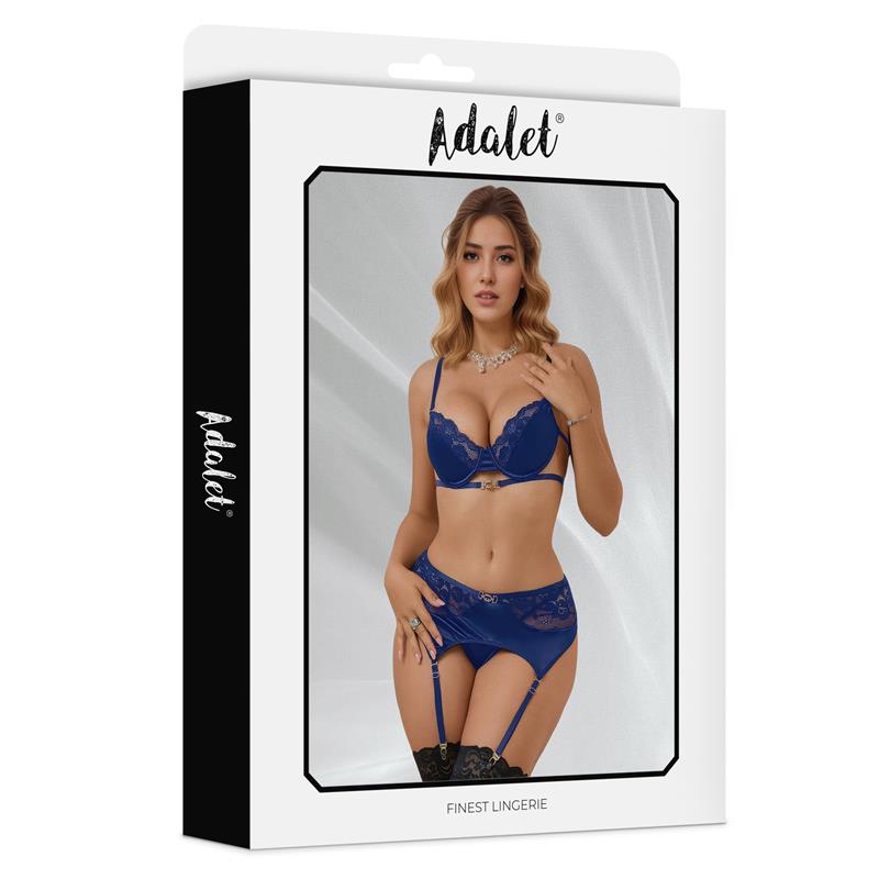 Giselle Set con Liguero Azul