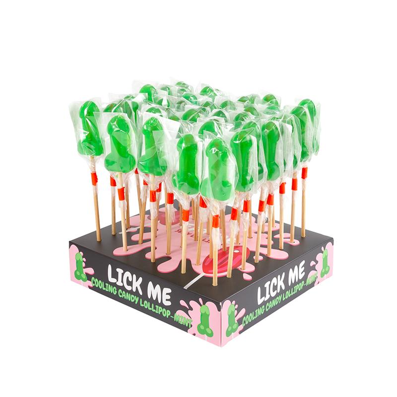 Display Piruletas Pene Menta Efecto Frio 40 Pcs