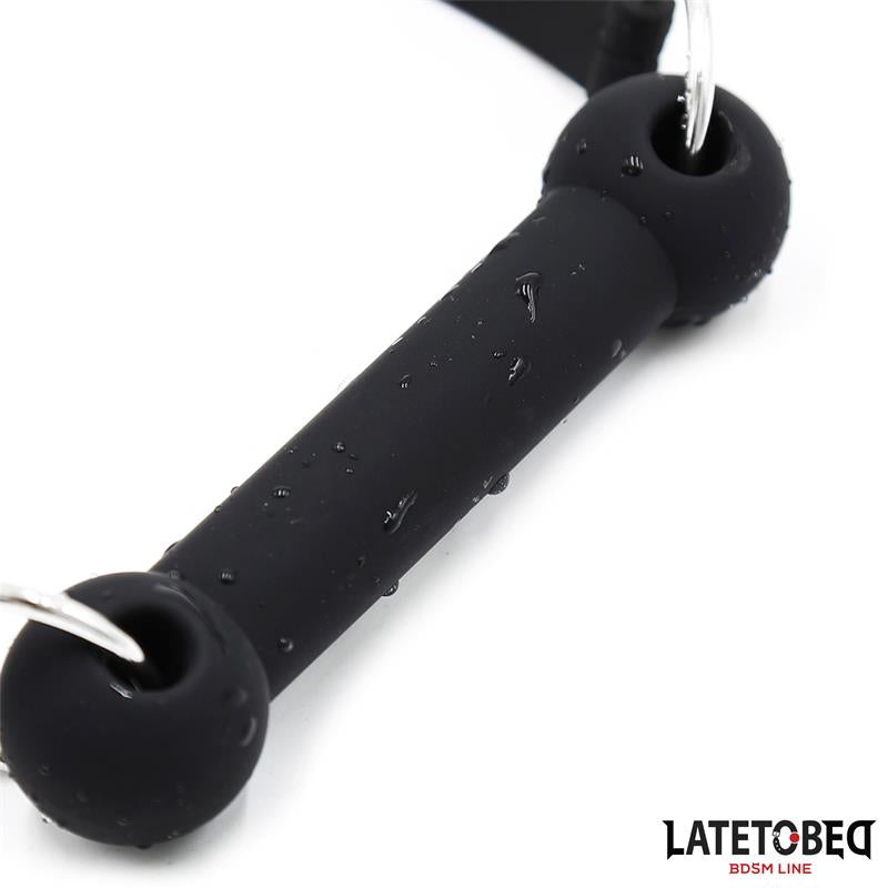 Mordaza Hueso Silicona Negro Ajustable