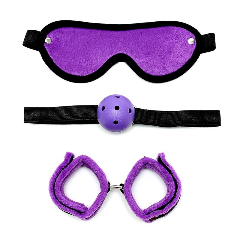 Set de Bondage 3 Piezas Purpura