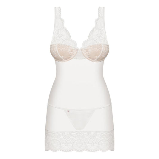 853 CHE 2 Chemise y Tanga Color Blanco