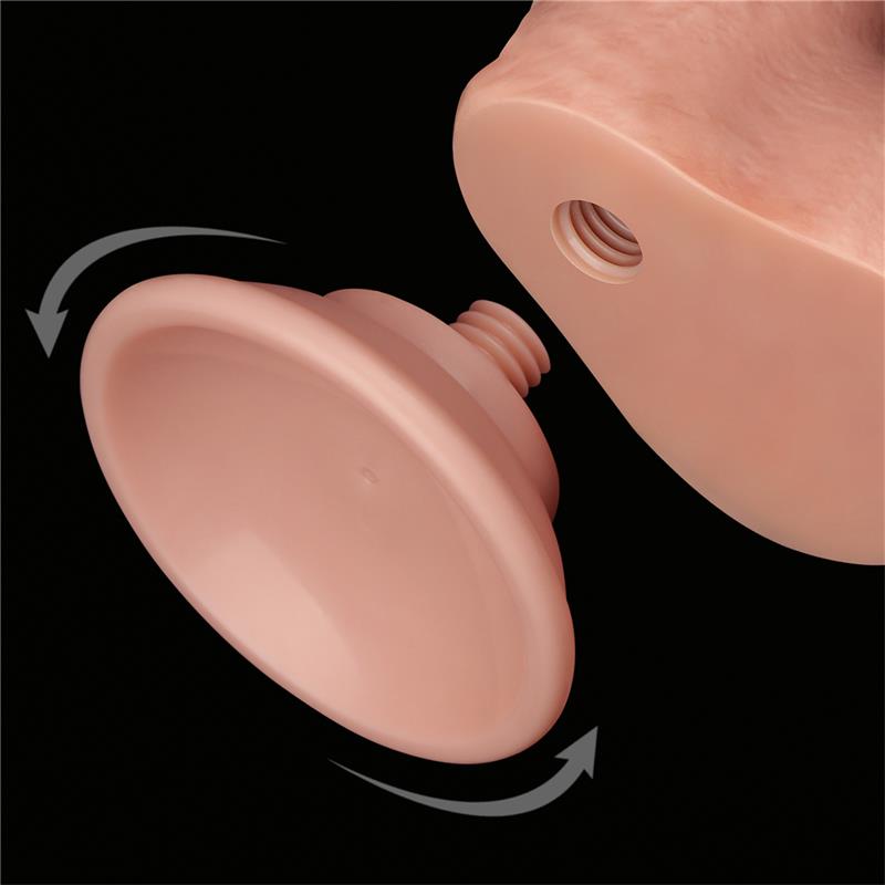 Dildo Dual Layer Piel Deslizante Retractil 7