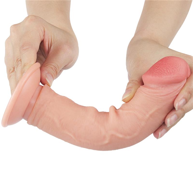 Dildo Dual Layer Piel Deslizante Retractil 8