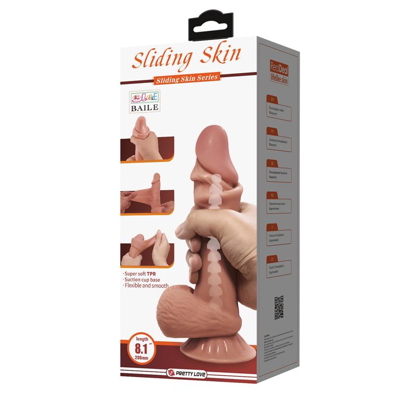 Dildo Realista Piel Deslizante Retractil 218 cm