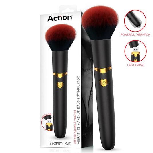 Secret Noir Estimulador Brocha de Maquillaje con Vibracion Negro