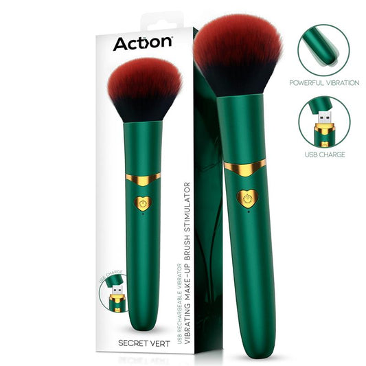 Secret Vert Estimulador Brocha de Maquillaje con Vibracion Verde