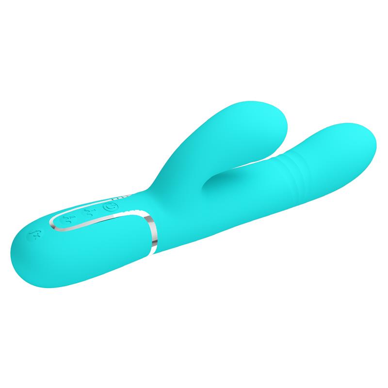 Mariana Vibrador 4 en 1 Silicona Turquesa