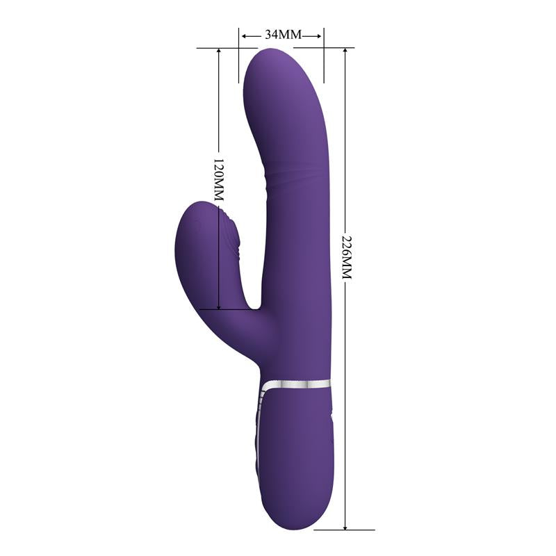 Mariana Vibrador 4 en 1 Silicona Morado