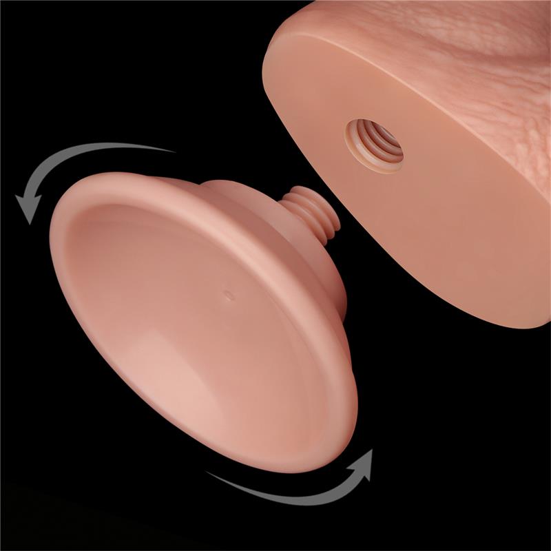 Dildo Dual Layer Piel Deslizante Retractil 75