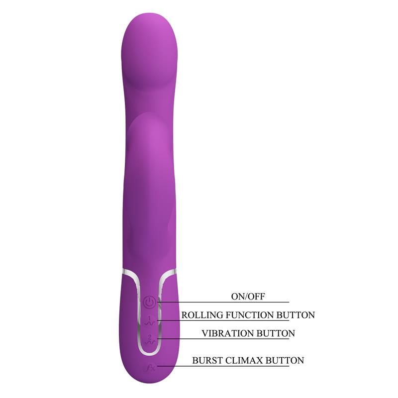 Zalin Vibrador con Bolas Rotatorias y Lengua