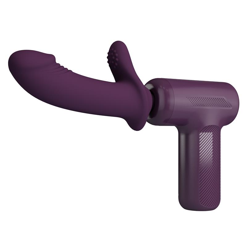 Dj Scholar Pistola de Masaje con Dildo Funcion Empuje Purpura