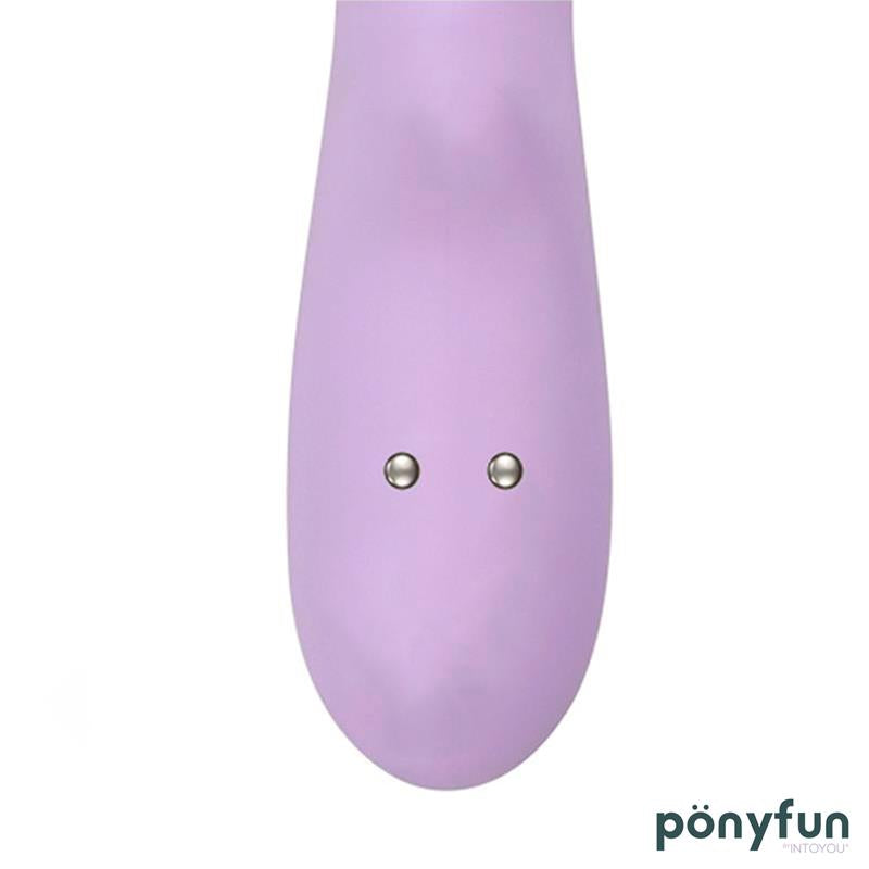 Brightpurple Vibrador y Rotador Doble Motor 360º USB Silicona