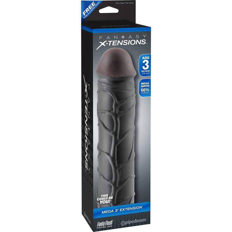 Fantasy X tensions Mega 76 cm Extension de Pene Color Negro