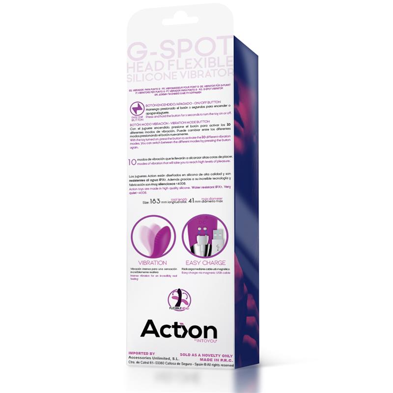 No Ten Vibrador Hiper Flexible Punto G USB Magnetico Silicona