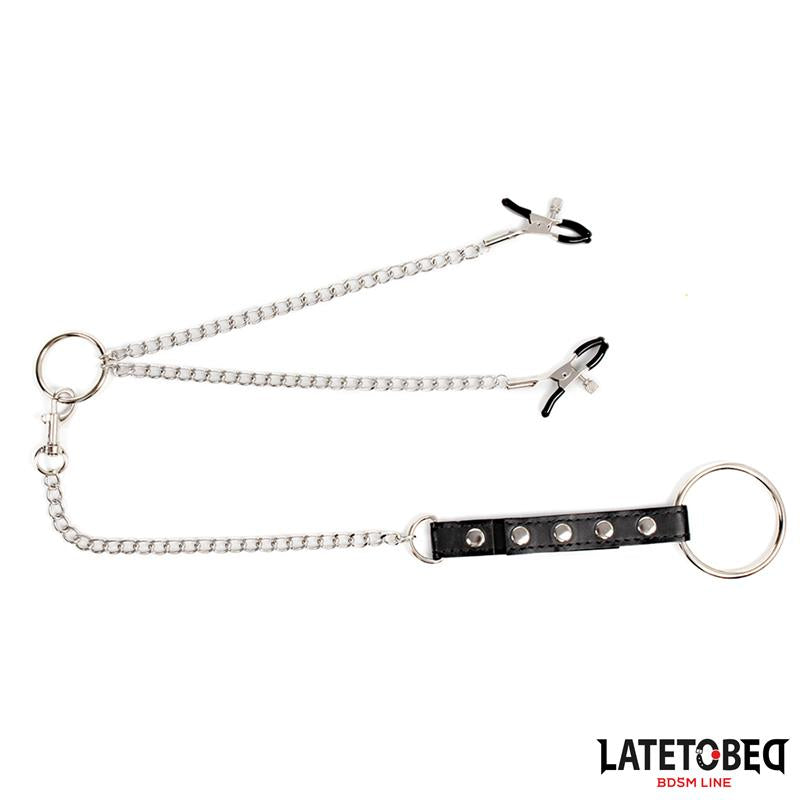 Pinzas para Pezones con Anillo para el Pene