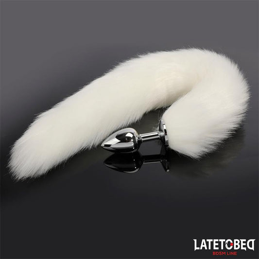 Plug Anal con Cola Blanco 40 cm