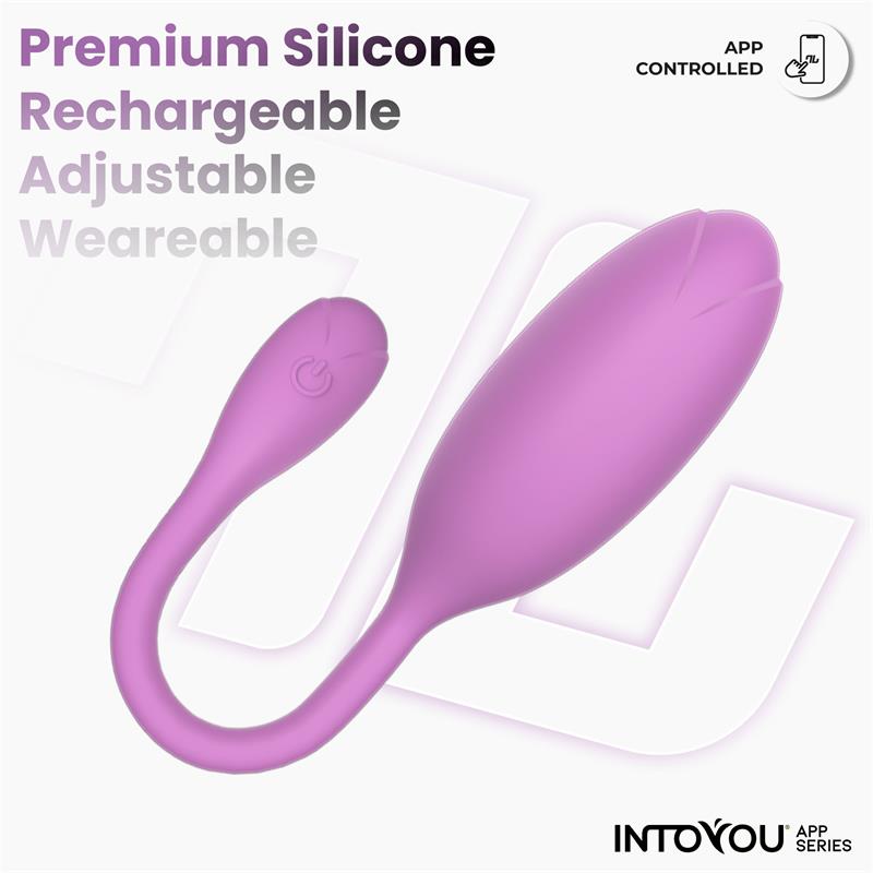 Logan Huevo Vibrador con APP Silicona Unibody Purpura