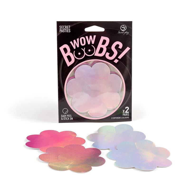Wow Boobs Pezoneras Flores Holograficos