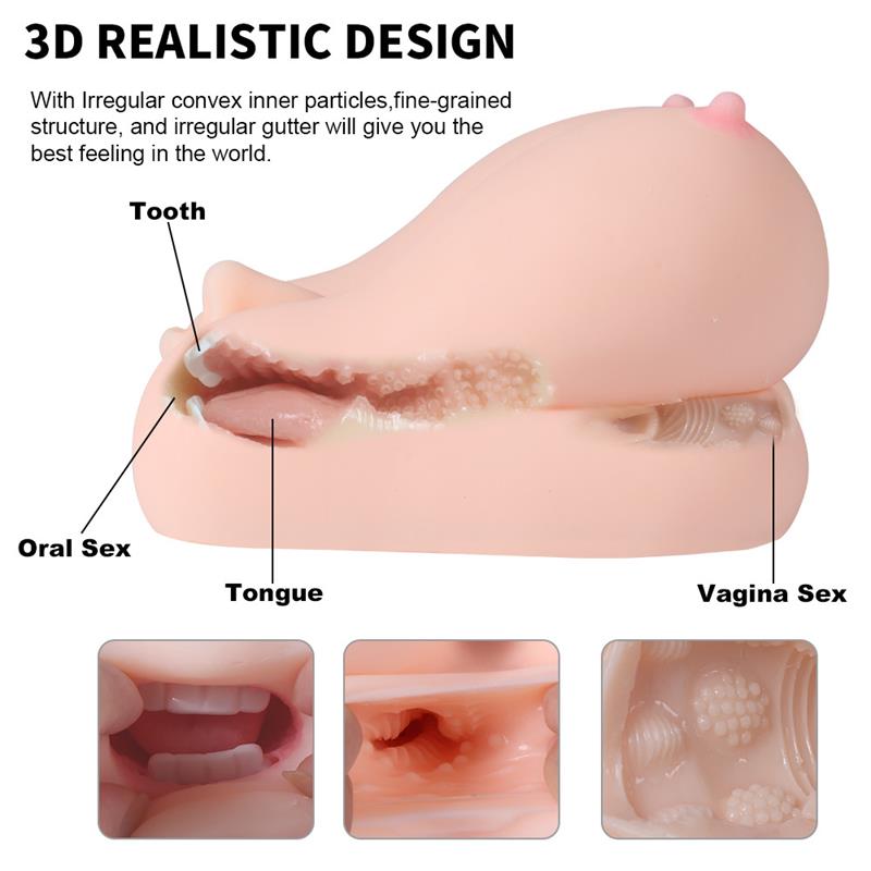 Jalome Masturbador 3 en 1 Vagina Boca y Pecho 32 kg