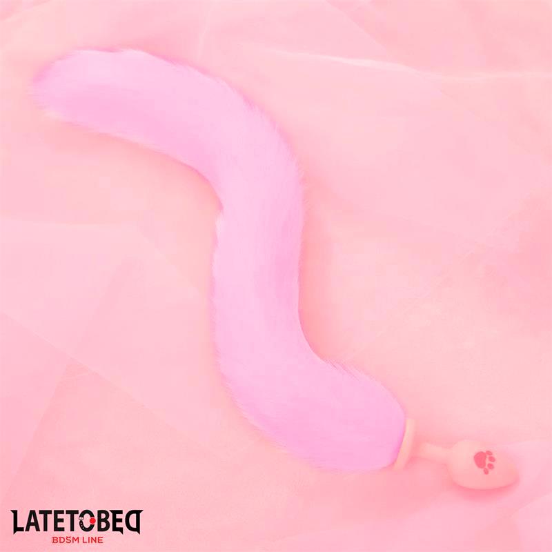 Plug Anal Rosa con Cola de Zorro Rosa