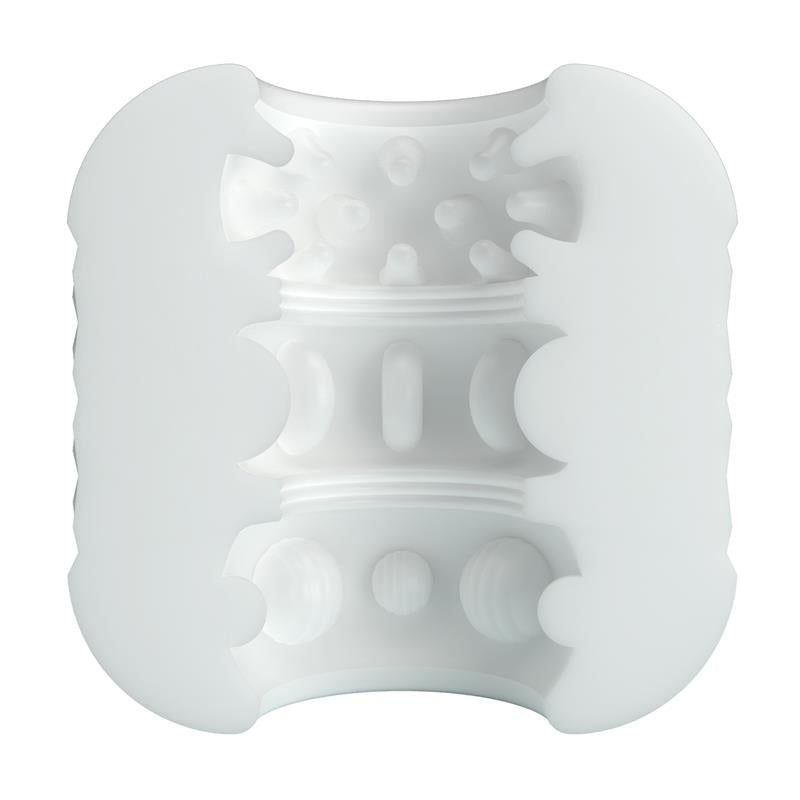 Crystle Masturbador Doble Entrada Blanco