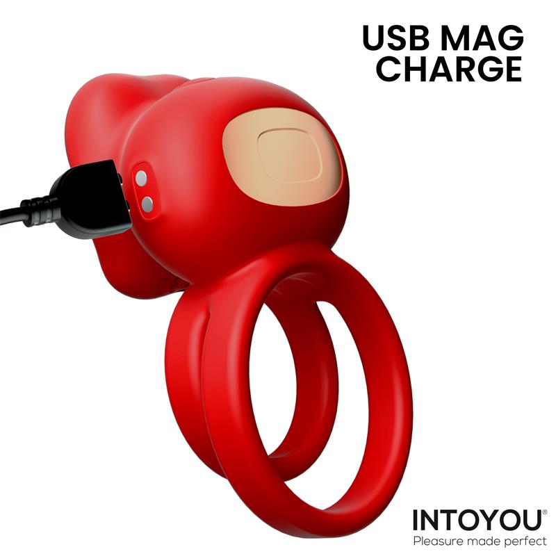 Bittey Anillo Vibrador con Biting Mordisqueo