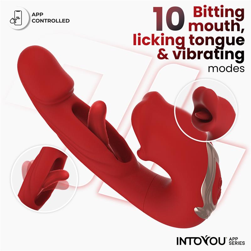 Mouty Vibrador Funcion Mordisqueo y Flipping con App