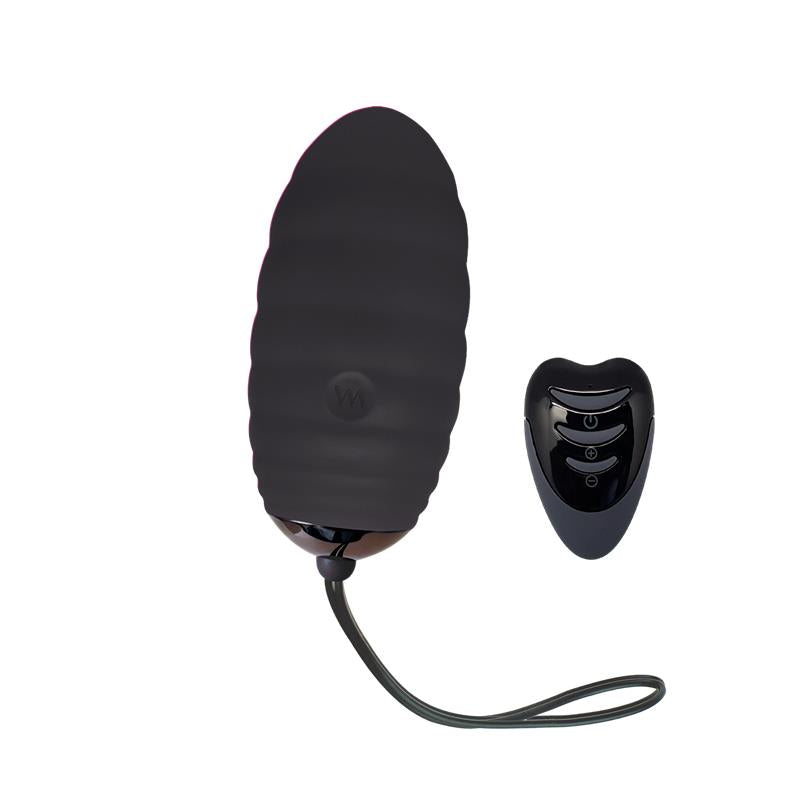 Huevo Vibrador Ocean Breeze 20 con Control Remoto Negro
