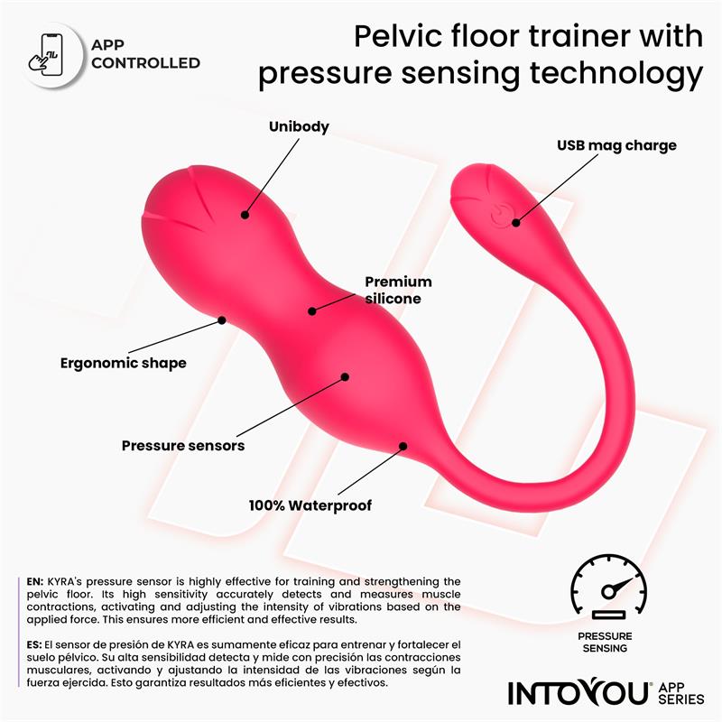 Kyra Entrenador de Suelo Pelvico con Sensor de Presion y App