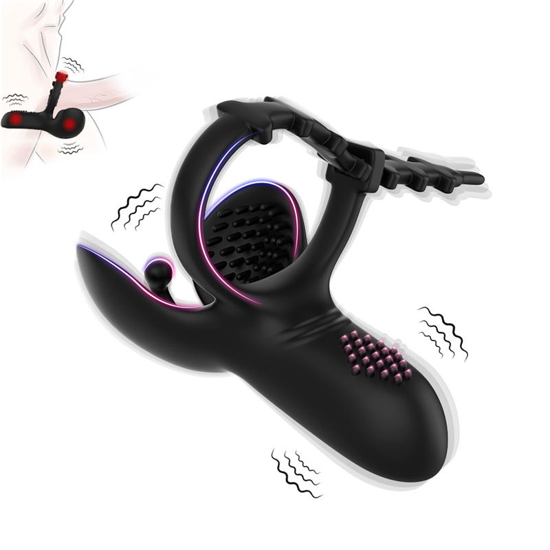 Anillo Vibrador para Pene y Testiculos Ajustable