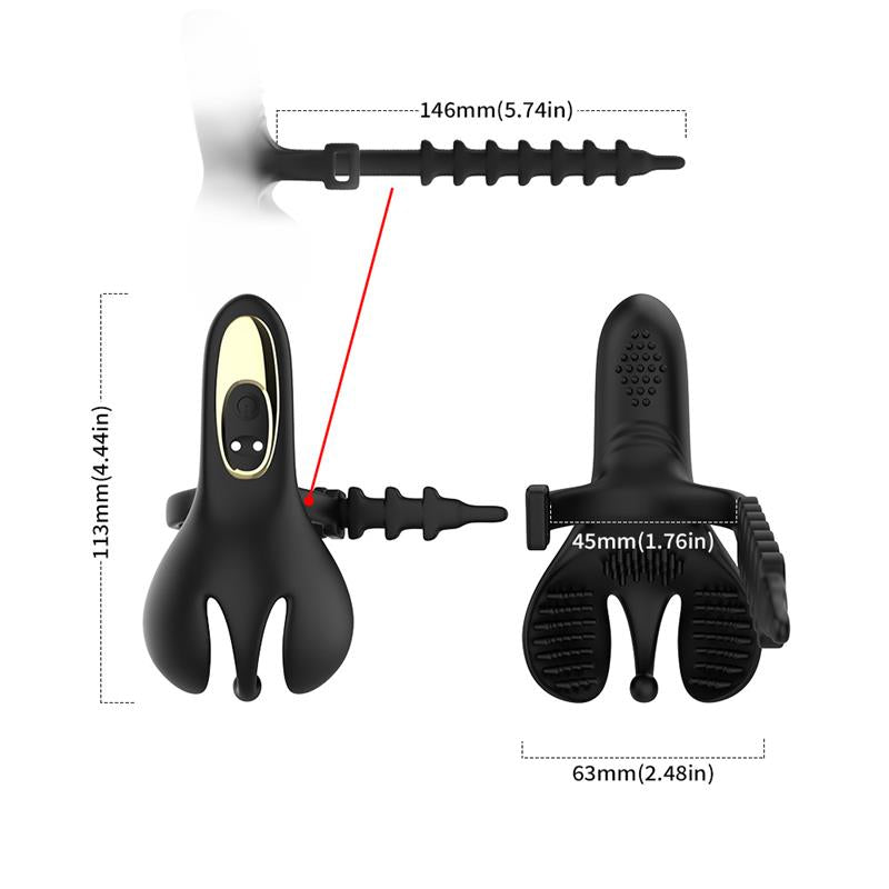 Anillo Vibrador para Pene y Testiculos Ajustable