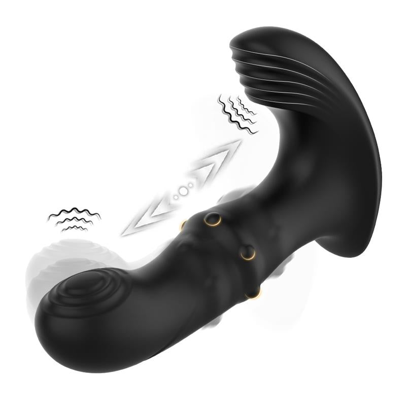 Masajeador Prostatico Vibracion Thrusting y Estimulador de Clitoris