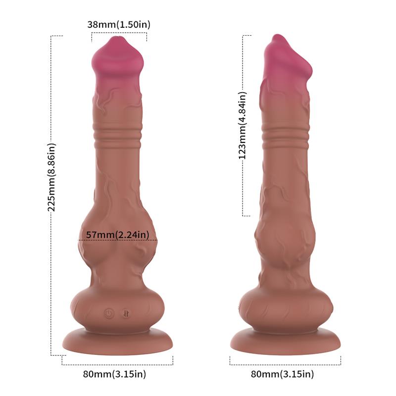 Dildo con Vibracion y Movimiento Thrusting