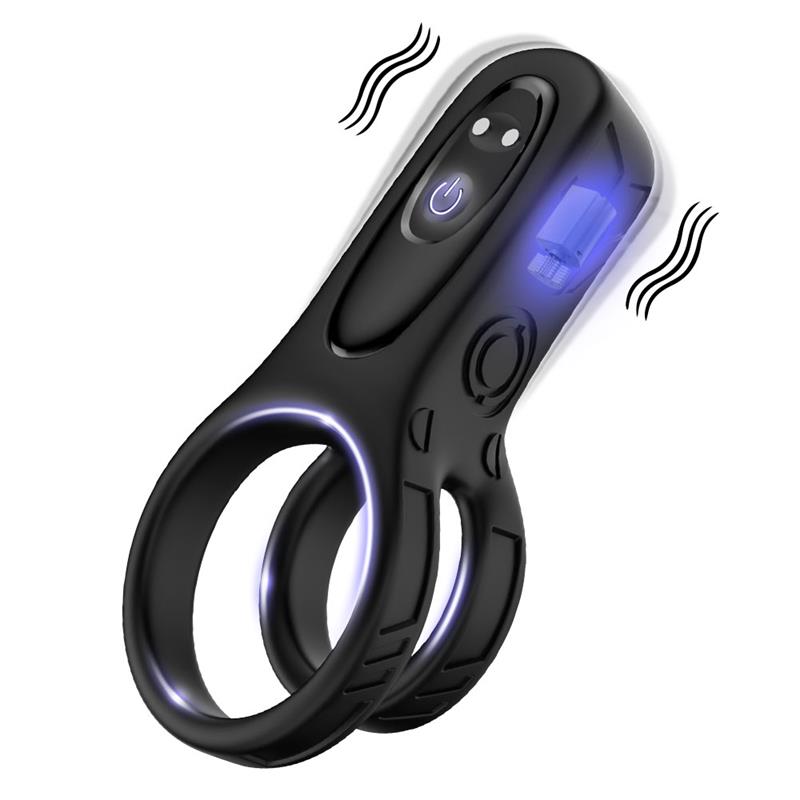 Mecha style Anillo Doble para el Pene con Vibracion