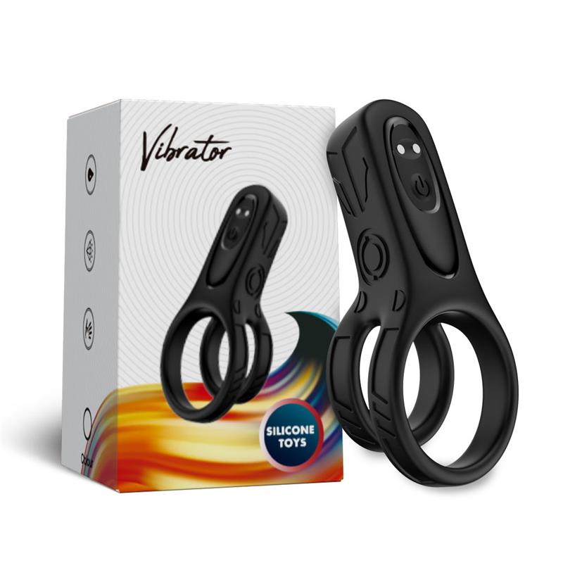 Mecha style Anillo Doble para el Pene con Vibracion