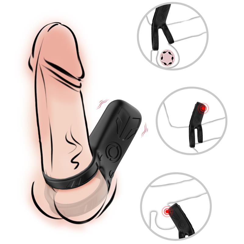 Mecha style Anillo Doble para el Pene con Vibracion