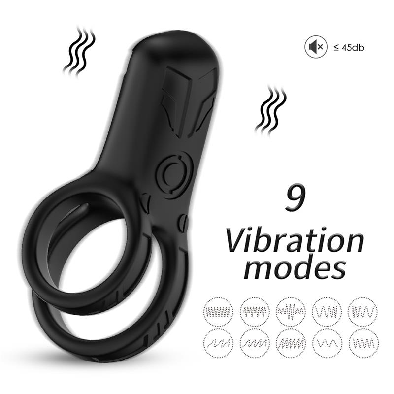 Mecha style Anillo Doble para el Pene con Vibracion