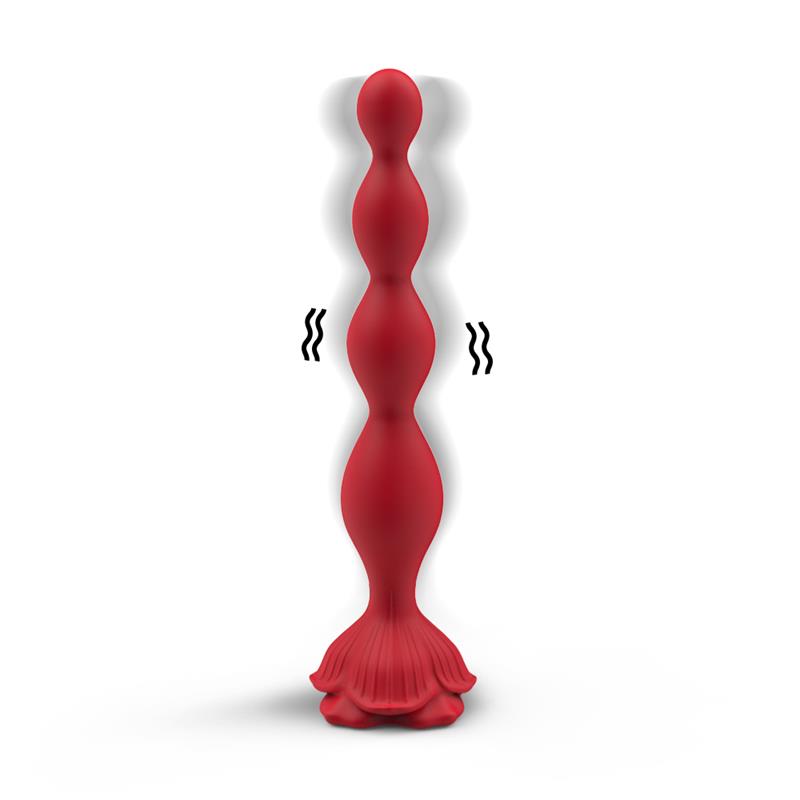 Cadena Anal con Vibracion Base de Rosa