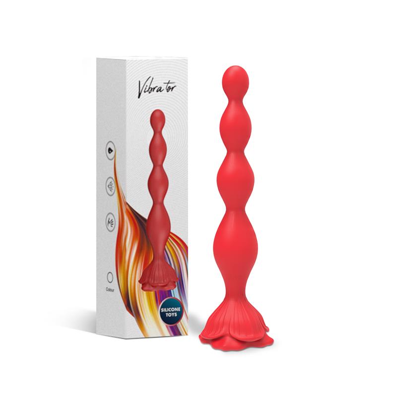 Cadena Anal con Vibracion Base de Rosa