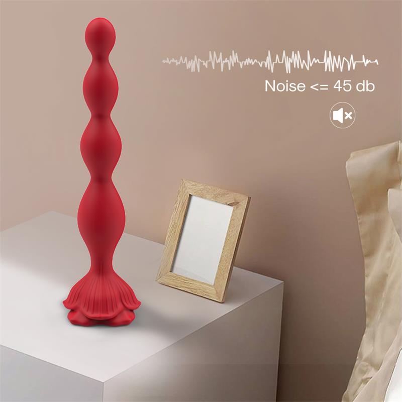 Cadena Anal con Vibracion Base de Rosa