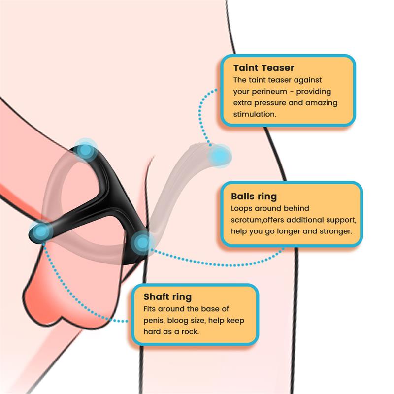 Anillo para el Pene con Estimulacion Perianal