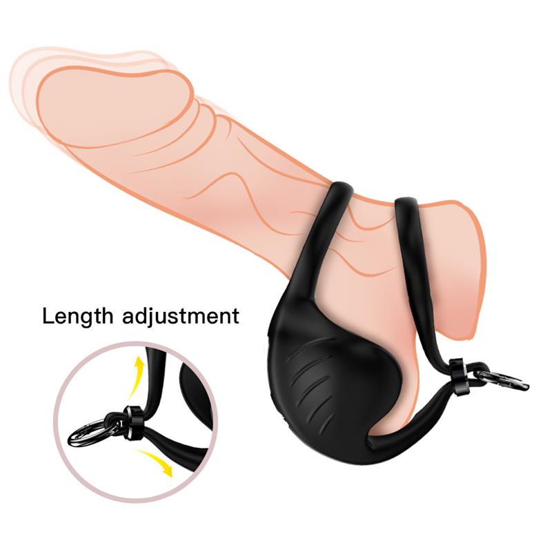 Anillo Vibrador para Pene y Testiculos Ajustable