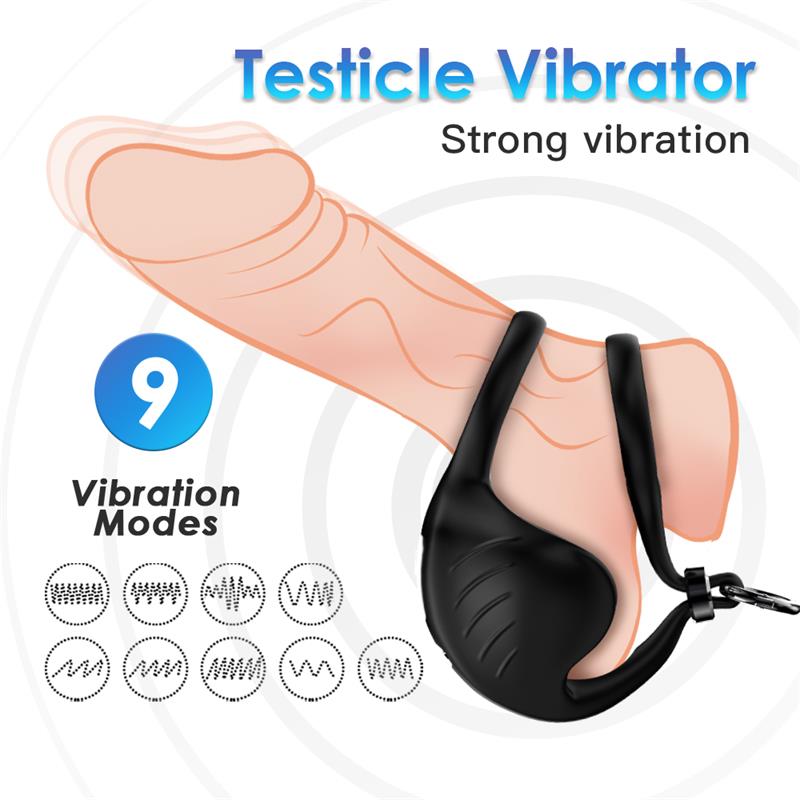 Anillo Vibrador para Pene y Testiculos Ajustable
