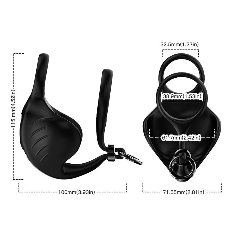 Anillo Vibrador para Pene y Testiculos Ajustable